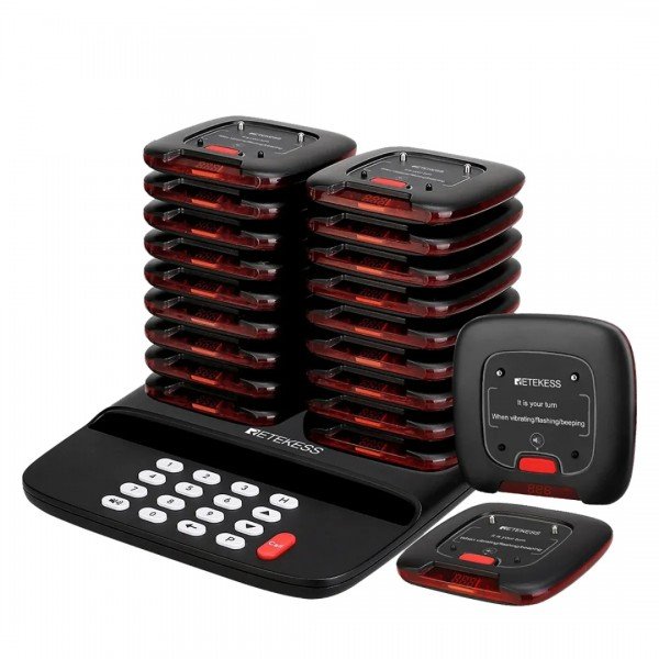 جهاز نداء لاسلكي عالي النطاق يصل حتى 800 متر للمطاعم ومحلات الكوفي شوب والمقاهي موديل Retekess TD183