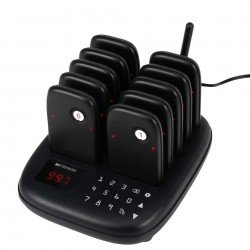 نظام الاستدعاء الاسلكي للمطاعم Retekess TD175S مع 10 بيجرات، مثالي للمقاهي والعيادات، بمدى 500 متر وأوضاع تنبيه متعددة نظام الاستدعاء الاسلكي للمطاعم Retekess TD175S مع 10 بيجرات، مثالي للمقاهي والعيادات، بمدى 500 متر وأوضاع تنبيه متعددة