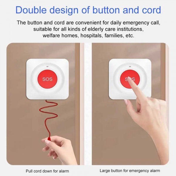 زر الطوارئ الذكي بتقنية الواي فاي – للحالات الطارئة لكبار السن والمرضى SOS Button