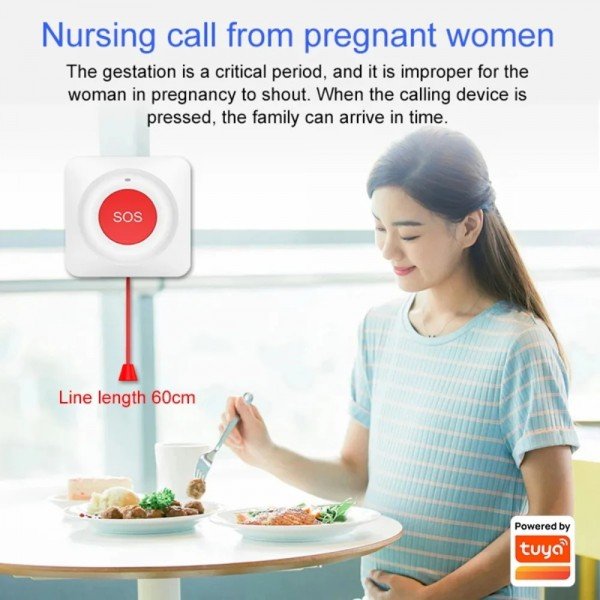 زر الطوارئ الذكي بتقنية الواي فاي – للحالات الطارئة لكبار السن والمرضى SOS Button