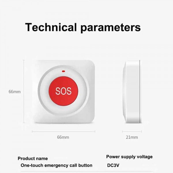 زر الطوارئ الذكي بتقنية الواي فاي – للحالات الطارئة لكبار السن والمرضى SOS Button