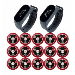 نظام استدعاء النادل اللاسلكي RETEKESS TD112 مع ساعة مقاومة للماء وأزرار متعددة اللغات